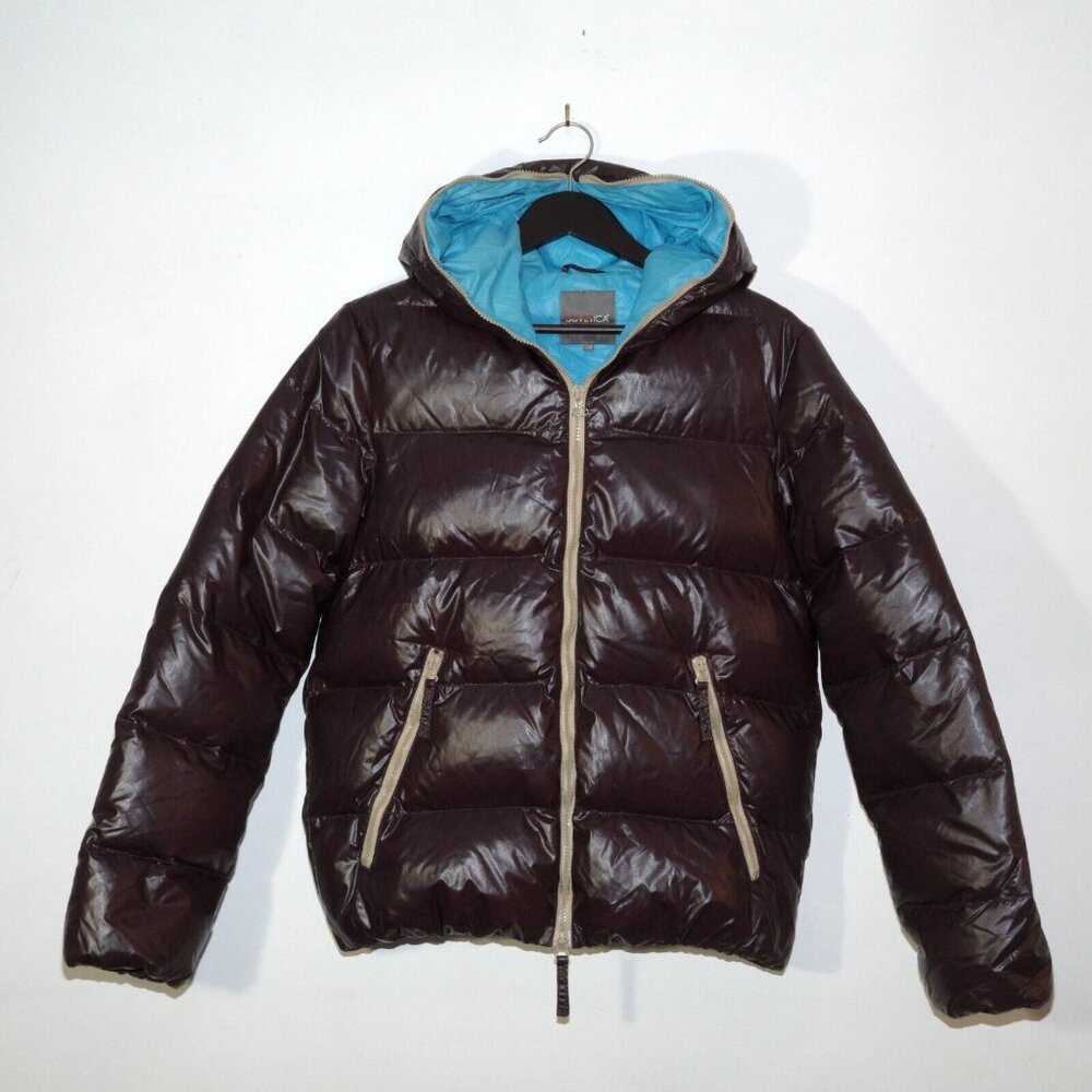 Duvetica Pure Goose Down Puffer Jacket Purple Defective Zipper Unisex Medium